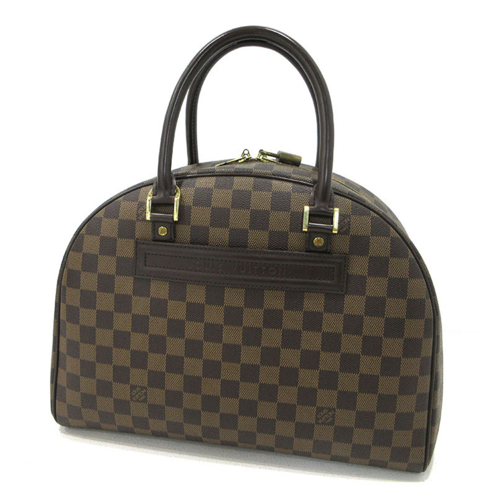 LOUIS VUITTON Damier Nolita Boston Bag Handbag Brown